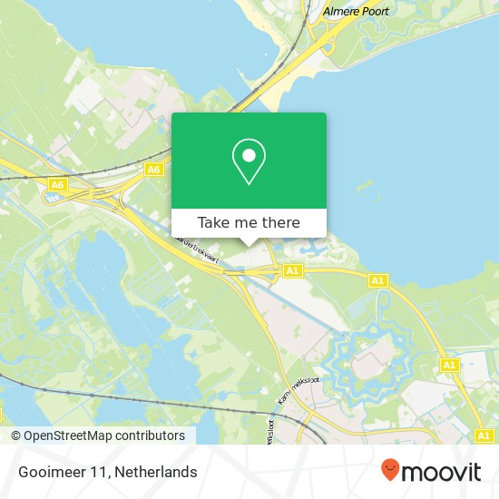 Gooimeer 11, Gooimeer 11, 1411 DE Naarden, Nederland Karte