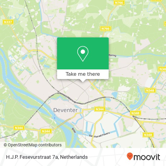 H.J.P. Fesevurstraat 7a, H.J.P. Fesevurstraat 7a, 7415 CM Deventer, Nederland map