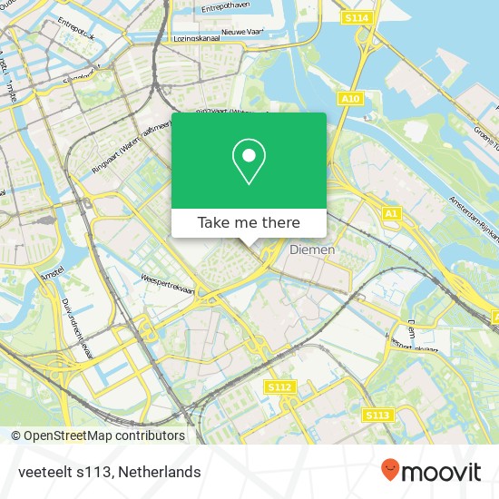 veeteelt s113, 1098 Amsterdam Karte