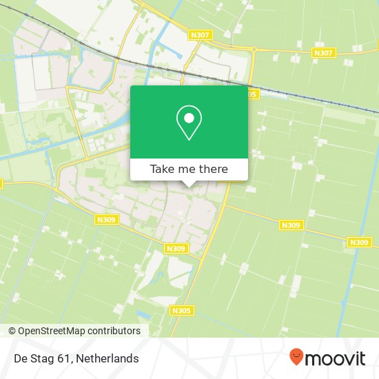 De Stag 61, De Stag 61, 8251 DX Dronten, Nederland Karte
