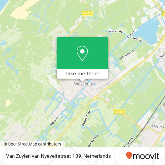 Van Zuylen van Nyeveltstraat 109, 2242 AL Wassenaar map