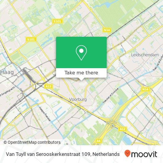 Van Tuyll van Serooskerkenstraat 109, 2273 CD Voorburg Karte