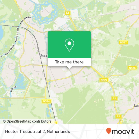 Hector Treubstraat 2, 1402 CL Bussum map
