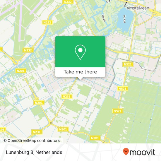 Lunenburg 8, 1187 DW Amstelveen Karte