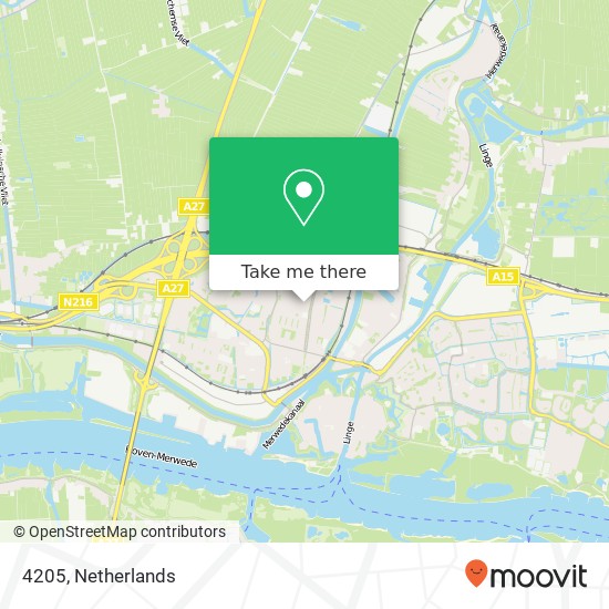 4205, 4205 Gorinchem, Nederland map