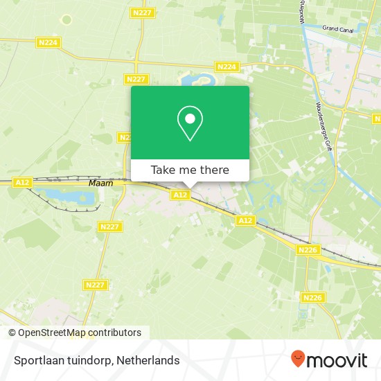 Sportlaan tuindorp, 3951 BD Maarn Karte