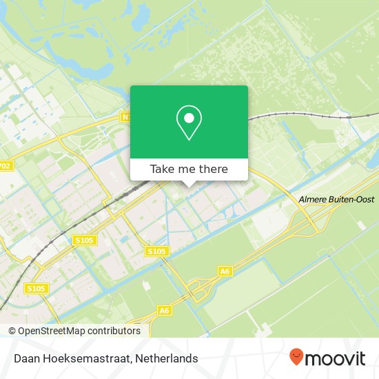 Daan Hoeksemastraat, Daan Hoeksemastraat, 1336 Almere, Nederland map