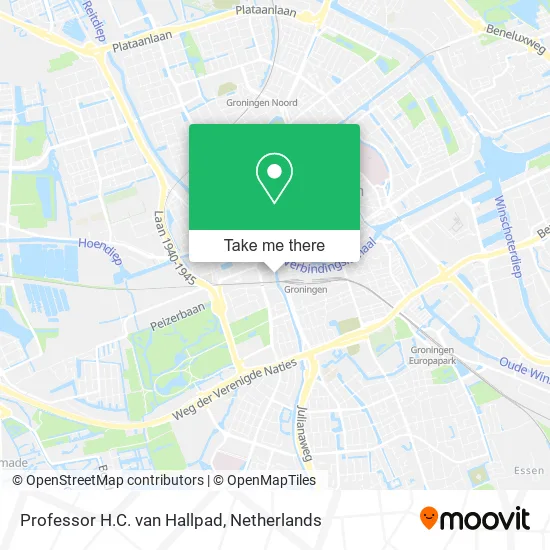 Professor H.C. van Hallpad map