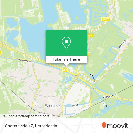 Oostereinde 47, 9675 TA Winschoten map