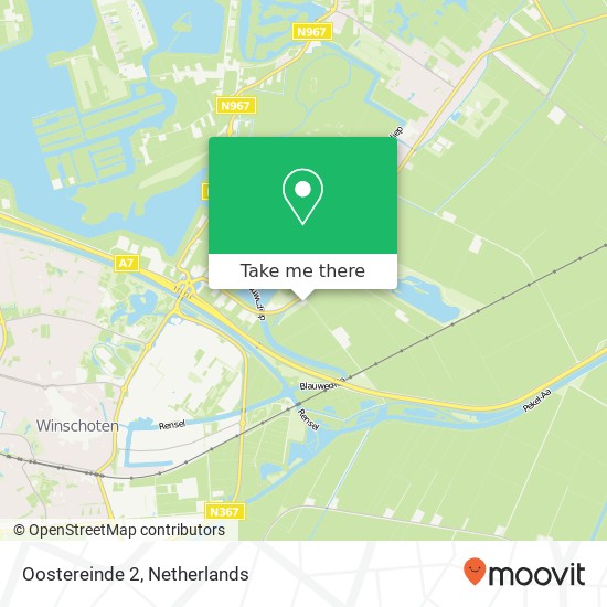 Oostereinde 2, 9672 TC Winschoten map