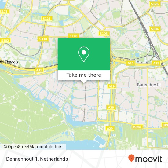 Dennenhout 1, Dennenhout 1, 2994 GC Barendrecht, Nederland Karte