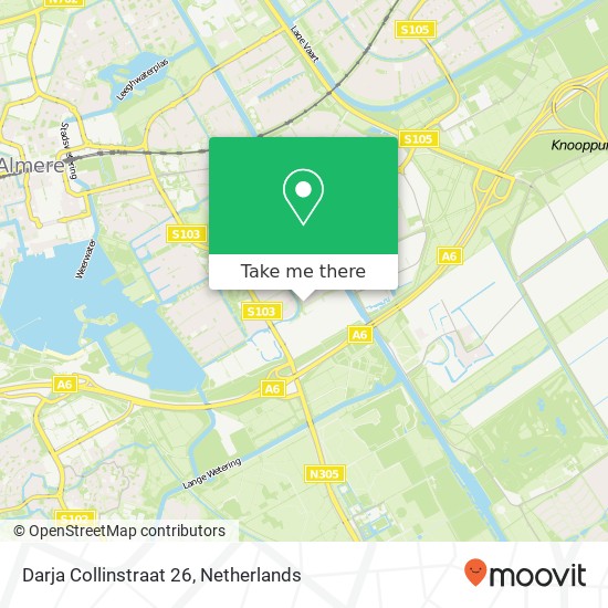 Darja Collinstraat 26, 1326 TN Almere-Stad Karte