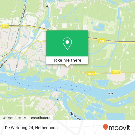 De Wetering 24, 4213 DG Dalem map