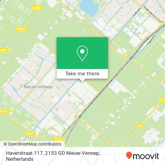 Haverstraat 117, 2153 GD Nieuw-Vennep Karte