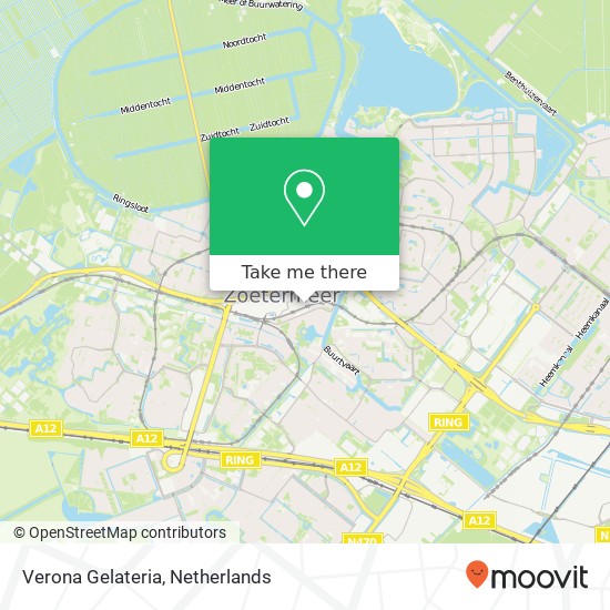 Verona Gelateria, Oostwaarts map