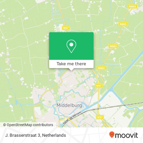 J. Brasserstraat 3, 4333 MA Middelburg Karte