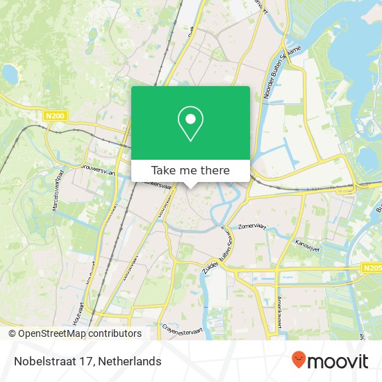 Nobelstraat 17, 2011 TX Haarlem map