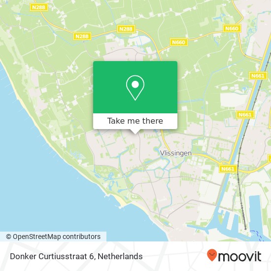 Donker Curtiusstraat 6, 4384 GH Vlissingen map