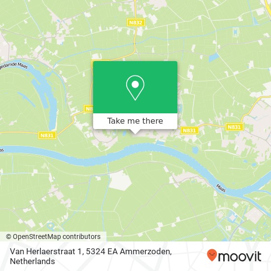 Van Herlaerstraat 1, 5324 EA Ammerzoden map