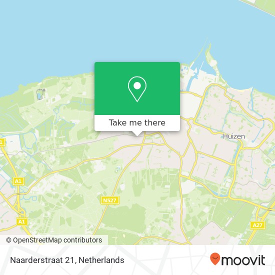 Naarderstraat 21, 1272 NG Huizen map