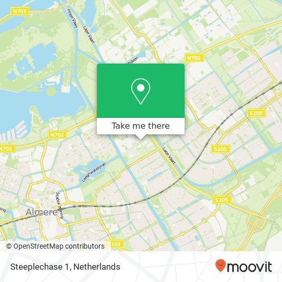 Steeplechase 1, 1318 EK Almere-Stad map