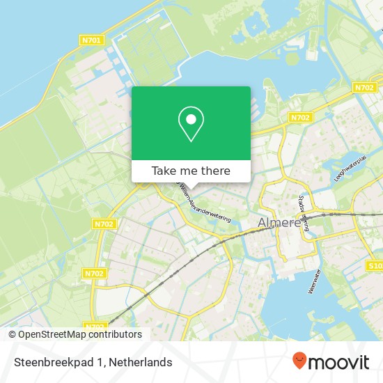 Steenbreekpad 1, 1313 HR Almere-Stad map