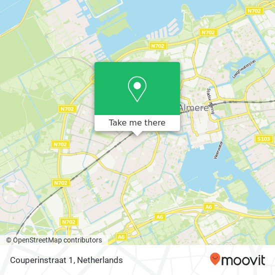 Couperinstraat 1, 1323 MV Almere-Stad map