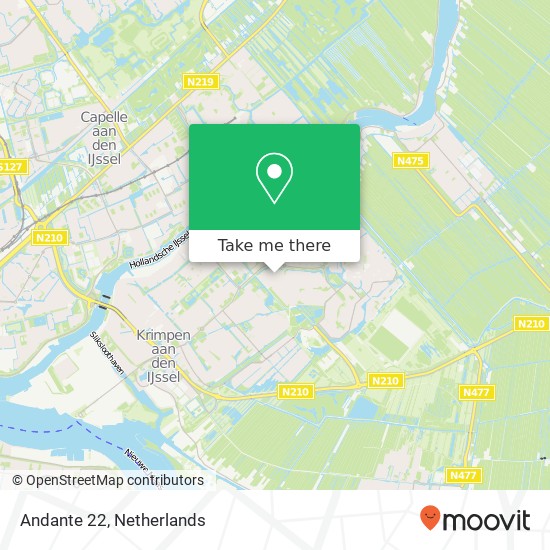 Andante 22, 2925 AB Krimpen aan den IJssel map