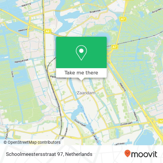 Schoolmeestersstraat 97, 1502 TW Zaandam Karte