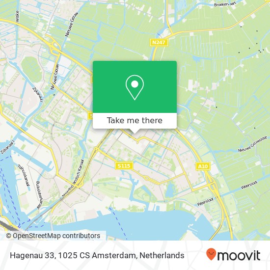 Hagenau 33, 1025 CS Amsterdam map