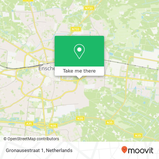 Gronausestraat 1, Gronausestraat 1, 7533 BV Enschede, Nederland Karte