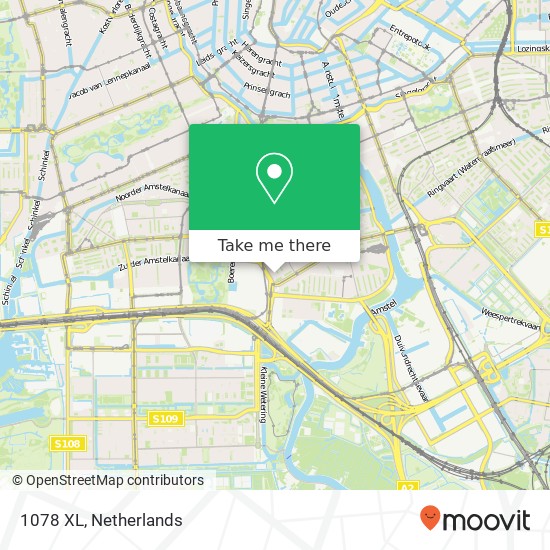 1078 XL, 1078 XL Amsterdam, Nederland map