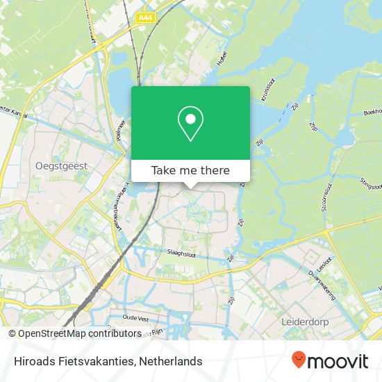 Hiroads Fietsvakanties map