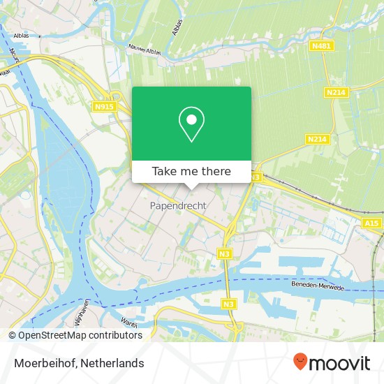 Moerbeihof, Moerbeihof, 3355 Papendrecht, Nederland Karte