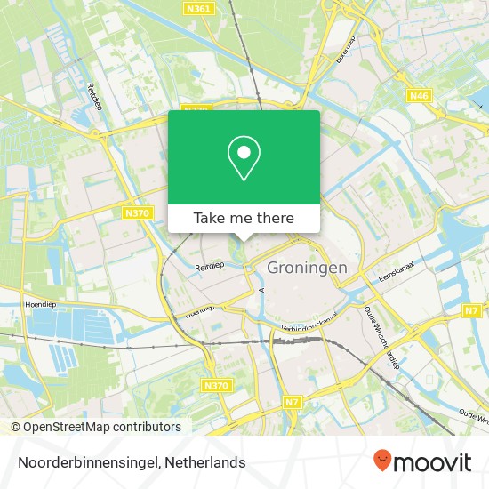 Noorderbinnensingel, Noorderbinnensingel, 9712 XM Groningen, Nederland Karte