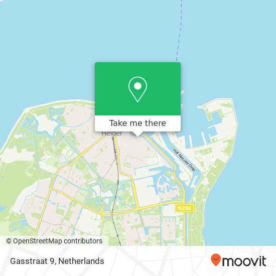 Gasstraat 9, 1781 RN Den Helder Karte