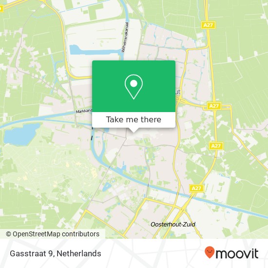 Gasstraat 9, 4901 LD Oosterhout map