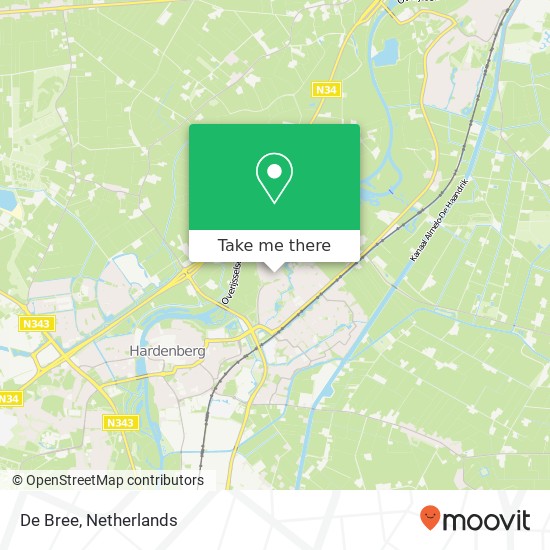 De Bree, 7772 KM Hardenberg map