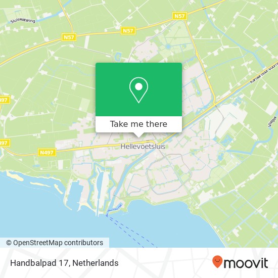 Handbalpad 17, 3223 ED Hellevoetsluis map