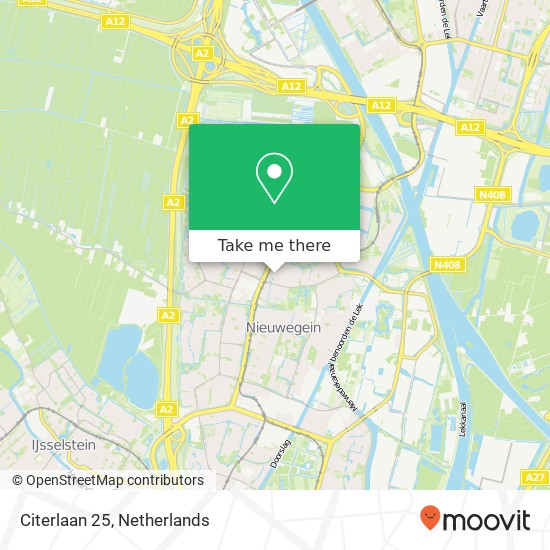 Citerlaan 25, 3438 CB Nieuwegein map
