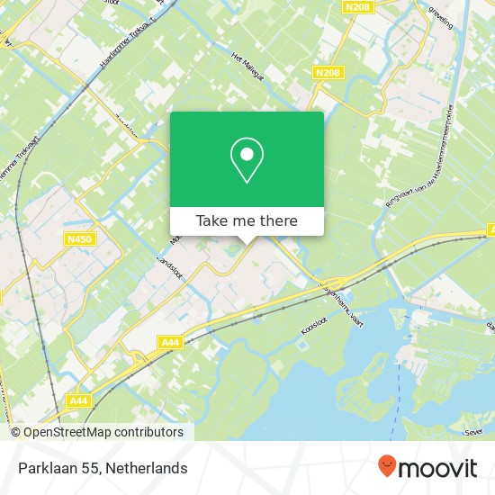 Parklaan 55, Parklaan 55, 2171 EB Sassenheim, Nederland map