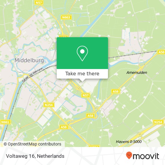 Voltaweg 16, Voltaweg 16, 4338 PS Middelburg, Nederland Karte