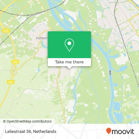 Leliestraat 36, 8051 CZ Hattem map