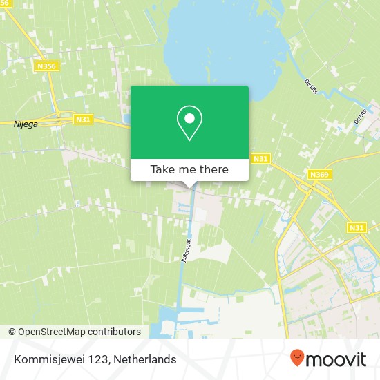 Kommisjewei 123, Kommisjewei 123, 9218 PE Opeinde, Nederland map