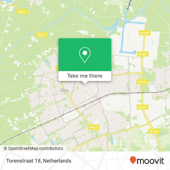 Torenstraat 18, 5341 BA Oss map