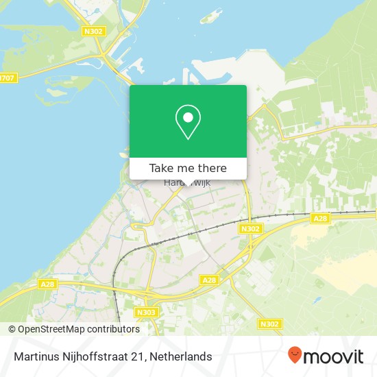 Martinus Nijhoffstraat 21, 3842 LM Harderwijk Karte