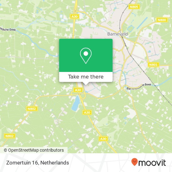 Zomertuin 16, Zomertuin 16, 3772 VR Barneveld, Nederland map