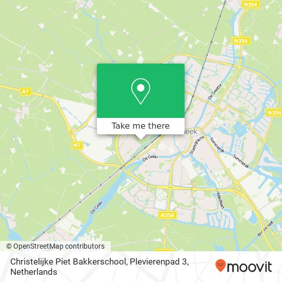 Christelijke Piet Bakkerschool, Plevierenpad 3 map