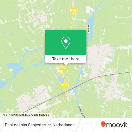 Pankoekhûs Sanjesfertier, Boppewei map