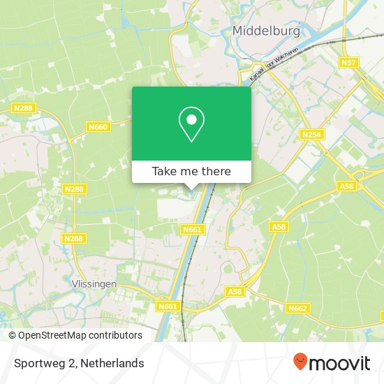 Sportweg 2, Sportweg 2, 4387 PM Vlissingen, Nederland map